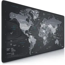 CSL TITANWOLF XXL Speed Gaming Mauspad - 900 x 400mm - XXL Mousepad - Tischunterlage Large Size - verbessert Präzision und Geschwindigkeit - rutschfest - Design Weltkarte Wolfskopf