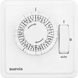 Suevia SU280439 Unterputz-Zeitschaltuhr analog Wochenprogramm 1200W IP20 EIN/AUTO/AUS-Programm