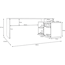 Forte Schreibtisch TEZAUR Kaschmir Beige