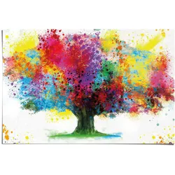 Poster REINDERS "Farbkleckse Baum", bunt (farbe bild(er): mehrfarbig), B:91,5cm H:61cm, Papier, Bilder