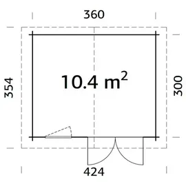 Palmako Klara 3,60 x 3,00 m Grau