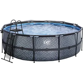 EXIT TOYS Stone Pool 427 x 122 cm inkl. Sandfilter und Abdeckung