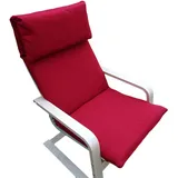 Kissen FÜR SCHAUKELSTUHL Typ Pello oder Poang IKEA. Hergestellt aus hochwertigem Polsterstoff. Sitz 57 x 50 Rücken 57 x 70, 8 cm dick (Rot-2)