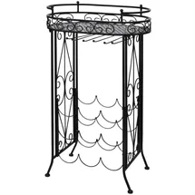 vidaXL Weinregal 9 Flaschen Metall Schwarz
