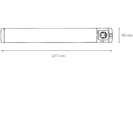 Licht-Erlebnisse LED mit Steckdose blendarm, 67 Cm Lang Küche Bad