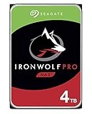 Seagate IronWolf Pro 4 TB interne Festplatte, NAS HDD, 3.5 Zoll, 7200 U/Min, CMR, 128 MB Cache, SATA 6 GB/S, silber, 3 Jahre Data Rescue Service, FFP, Modellnr.: ST4000NEZ01