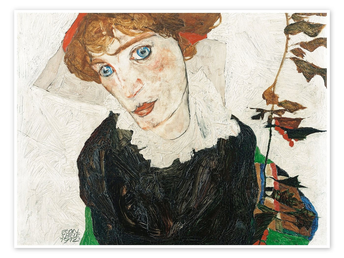 Posterlounge Poster Egon Schiele, Porträt von Wally Neuzil, Malerei beige 90 cm x 70 cm