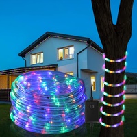 Herrselsam 20M 480 LEDs Lichterschlauch Außen Bunt Lichtschlauch mit Memory-Funktion Lichterkette Aussen 8 Modi Strombetrieben Wasserdicht für Innen Außen Party Hochzeit Weihnachten