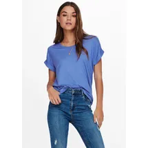 Only T-Shirt "ONLMOSTER – Kurzarmshirt mit Aufschlag und klassischem Look", Damen, Gr.