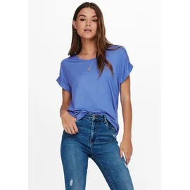 Only T-Shirt "ONLMOSTER – Kurzarmshirt mit Aufschlag und klassischem Look", Damen, Gr.
