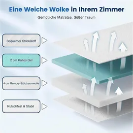 Orshinal Matratzen Topper Gel Memory Foam 140 x 200 cm 6 cm Höhe