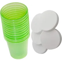 Body Products Medizinbecher mit Deckel Grün 80 St.