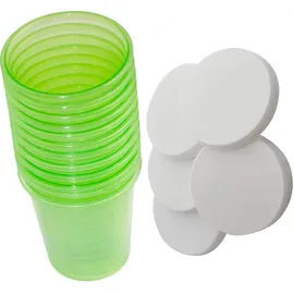 Body Products Medizinbecher mit Deckel Grün 80 St.