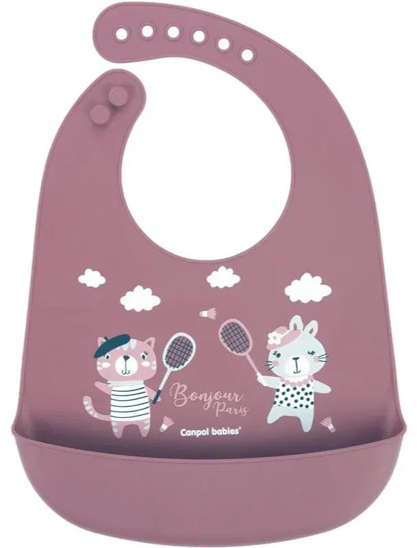 Canpol babies Bonjour Paris Bibs Lätzchen Pink 1 St.