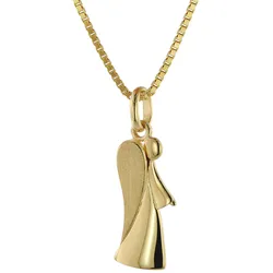 trendor 39630 Engel-Anhänger Gold 333 (8 Karat) mit vergoldeter Kette, 45 cm
