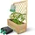 holz4home Pflanzkasten mit Rankgitter 98 x 34 cm Braun