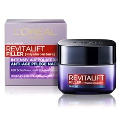 L'Oréal Paris Revitalift Filler [+Hyaluronsäure] Intensiv Aufpolsternde Anti-Age krem na noc 50 ml