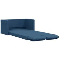 vidaXL Bodensofa mit Schlaffunktion Blau 112x174x55 cm Stoff