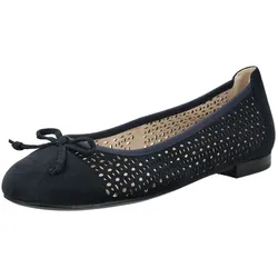 Ballerina CAPRICE "Caprice Ballerinas Veloursleder", Damen, Gr. 36, blau (ozean), Veloursleder, casual, Schuhe