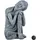 Relaxdays Buddha Figur geneigter Kopf 60 cm, Grau