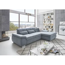 die planbar Ecksofa »MP-IN16037 L-Form«, mit Sitztiefenverstellung & Zierkissen, Federkern