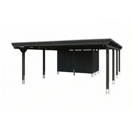 SKANHOLZ Doppelcarport 6,09 x 8,46 m anthrazit inkl. Abstellraum