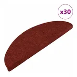 vidaXL Stufenmatten Selbstklebend 30 Stk. Rot 56x17x3 cm