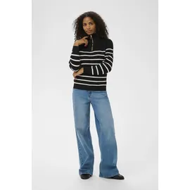 Kaffe Strickpullover KAlioa Schwarz / Weiß XXL