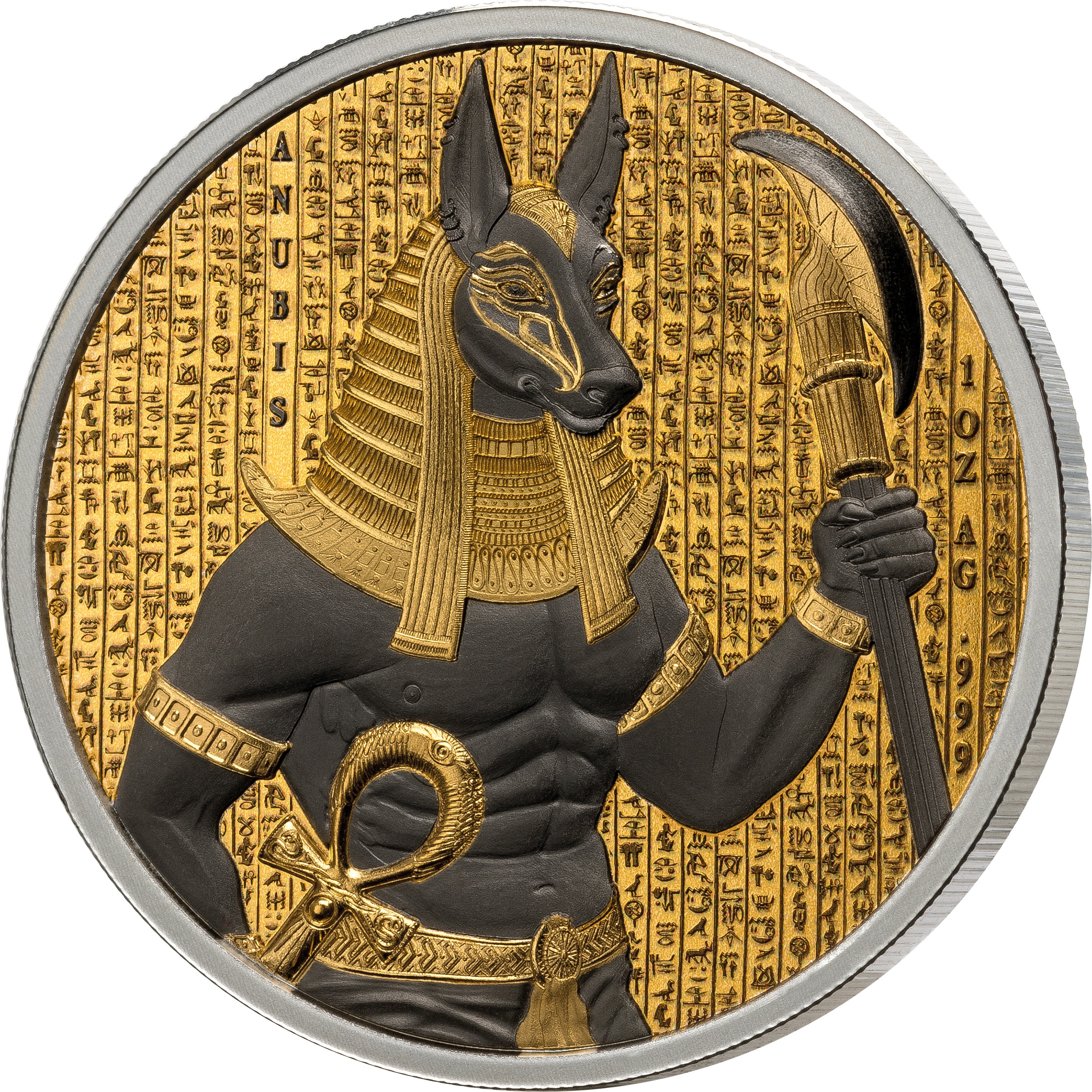1000 Francs Benin Silbermünze Ägyptische Gottheit Anubis Im Etui 2024
