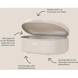Siegwerk Metall Brotkasten PANEA M - 33 cm - sand beach - hellbraun