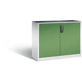 C+P Werkstattschrank | HxBxT 100x120x50cm | Lichtgrau/Resedagrün von PROREGAL