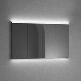 neoro n50 | n50T46 Einbau-Spiegelschrank B: 140 cm mit 4 Türen, mit Beleuchtung, für die Schweiz, BN0523MI+BN0505MI