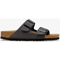 Birkenstock Arizona Birko-Flor Nubuk Schmale Weite Sandalen dunkelgrau/braun - 40