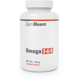 GymBeam Omega 3 6 9 mit Vitamin E angereichert, pro Tagesdosis Fischöl 800 mg, erhält Fisch-, Leinsamen- und Sonnenblumenöl, Leinöl-Kapseln, komplexe Quelle von Omega-3, Omega 6 und Omega 9 (120 caps)