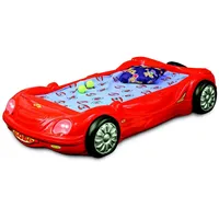 JVmoebel Kinderbett Rotes Autobett für Kinderzimmer mit Matratze und Lattenrost, Made in Europa rot