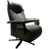himolla Relaxsessel Relaxsessel 4561 Leder 24 Longlife Sea Grau Bläulich Sternfuß blau