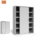 TRIZERATOP Geräteschrank Sportartikelschrank, Gymnastikschrank, 150x50x200 cm, 90kg (Aktenschrank, Büroschrank, Stahlschrank, Kombischrank, Aktenschrank, Büroschrank, Stahlschrank, Kombischrank) grau