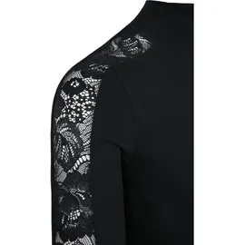 URBAN CLASSICS Ladies Lace Striped LS - Schwarz