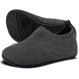 Sosenfer Hausschuhe Kinder Junge und Mädchen | Rutschfeste & atmungsaktive Barfußschuhe | Unisex Turnschläppchen für Kindergarten und Zuhause-SHENHUI-32 - 32 EU