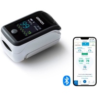 Omron Pulsoximeter P300 Intelli IT Bluetooth-Fingerpulsoximeter, zur Messung der Sauerstoffsättigung (SpO2) mit zugehöriger App schwarz