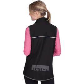 TRIGEMA Steppweste TRIGEMA "TRIGEMA Atmungsaktive Sport-Weste", Damen, Gr. L, schwarz, 92% Polyester, 8% Elasthan, Westen Steppweste