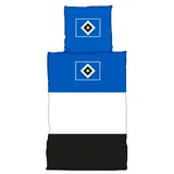 Hamburger SV Bettwäsche 2023 Blau/Weiß/Schwarz Unisex 80