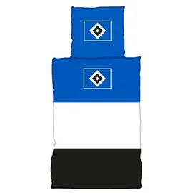 Hamburger SV Bettwäsche 2023 Blau/Weiß/Schwarz Unisex 80