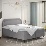 Kaiser Boxspringbett Mit Bettkasten Und Topper Valentino, Mehrere Größen Paros/poso 120x200 Cm Hellgrau
