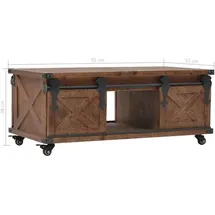 vidaXL Couchtisch Tanne Braun 91 x 51 x 38 cm