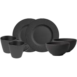 Villeroy & Boch Manufacture Rock Frühstücks-Set 6-tlg. schwarz