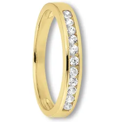 Goldring ONE ELEMENT "Zirkonia Ring aus 333 Gelbgold" Gr. 57, gold, Fingerringe, Damen, 57,mit Zirkonia, Gelbgold 333, Damen Gold Schmuck