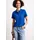 STREET ONE Kurzarm Poloshirt in Rippstruktur - Blau