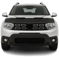 Omac Haubenbra Steinschlagschutz Bonnet Bra kompatibel mit Dacia Duster 2018-2024 Schwarz Halb