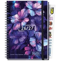 Häfft Schüler-Kalender 26/27 Dark Bloom